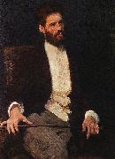 Ilya Repin Portrait of sculptor Mark Matveevich Antokolski oil on canvas